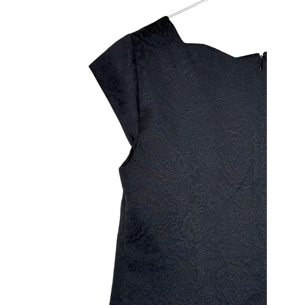 Liz Claiborne Women's Dress Overall Cap Sleeves Scalloped Neckline Pockets Sz.10 - Picture 4 of 9